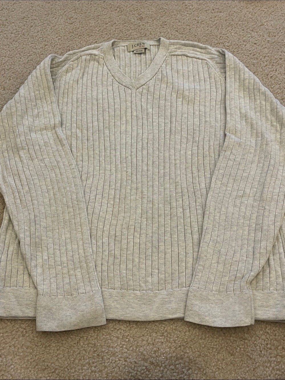 J.Crew Men’s XL Tall 100% Ribbed V-Neck Sweater